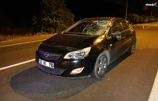 Elazığ'da korkunç kaza: Yolun karşısına geçmeye çalışan kadına otomobil çarptı!