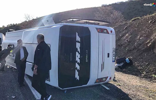 Elazığ-Diyarbakır Kara Yolunda Midibüs Devrildi: Çok Sayıda Yaralı!