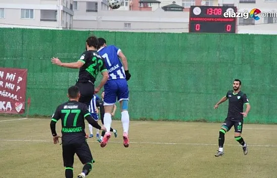 Elazığ Karakoçan FK, evinde karşılaştığı Çarşambaspor'la 1-1 berabere kaldı
