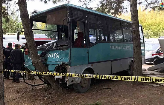 Freni patlayan midibüs dehşet saçtı!