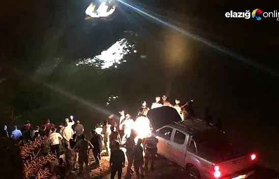 Kemaliye'de minibüs nehre uçtu