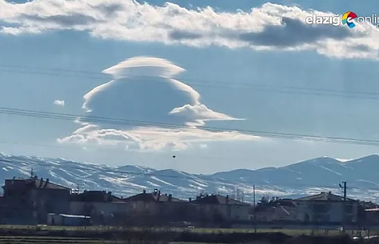 Kovancılar'da beliren mercek bulutu ilgiyle izlendi
