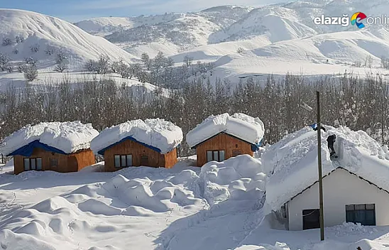 Ovacık'ta kar kalınlığı 80 santimetreye ulaştı