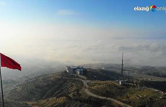 Elazığ'da sis etkili oldu, kent bulutlar altında kaldı