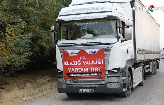 Elazığ'dan aynı kaderi yaşayan İzmir'e 3 tır yardım daha