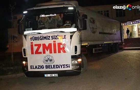 Elazığ'dan depremin vurduğu İzmir'e 1 tır yardım gönderildi