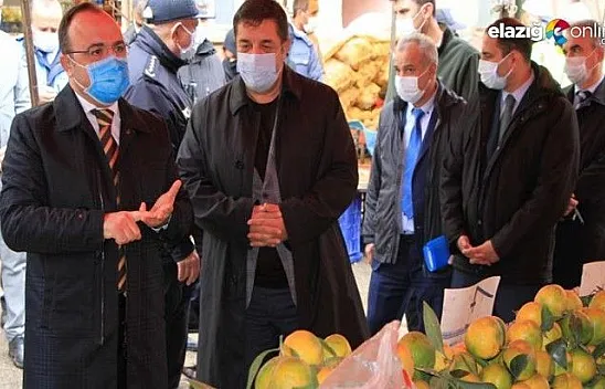 Vali Yırık pazara gitti, gülümseten diyaloglar yaşandı