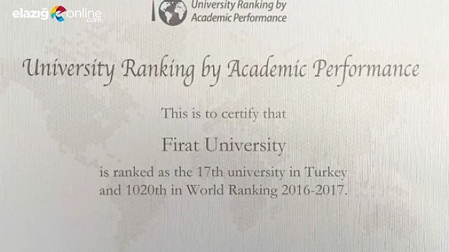 Fırat Üniversitesi Yükselişini Sürdürüyor!