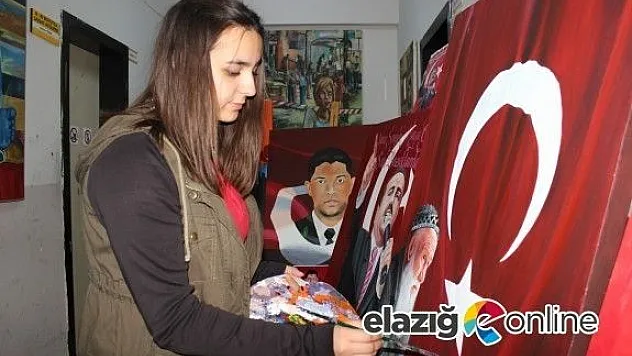 Kaya Karakaya Güzel Sanatlar Lisesi, 15 Temmuz'u resmetti