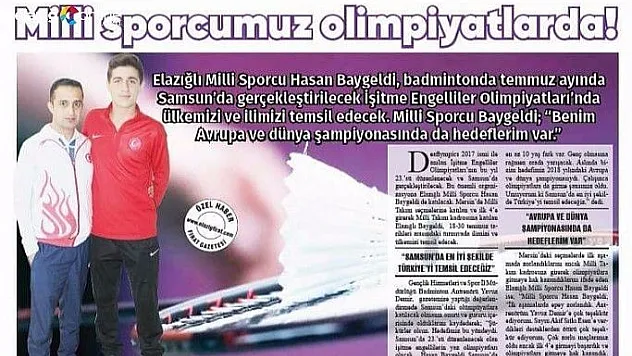 BAYGELDİ ve ÖZYALÇIN olimpiyatlarda