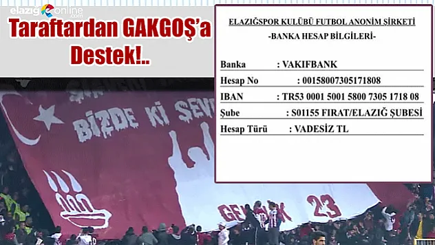 Taraftardan GAKGOŞ'a destek!..