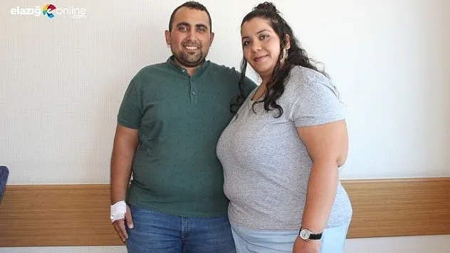 130'ar kiloluk çift, fazla kilolarından tüp mide ameliyatı ile kurtuluyor