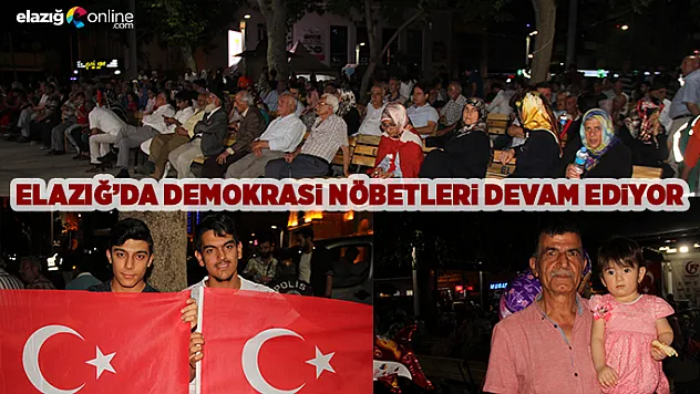 Elazığ'da 7'den 70'e Herkes Demokrasi Nöbeti'nde!