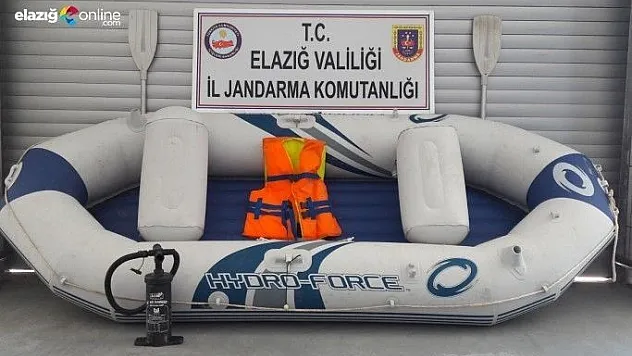 Elazığ'da teröristlerin baraj geçişlerinde kullandığı bot ele geçirildi