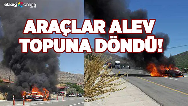 Kaza sonrası alevler yükseldi!