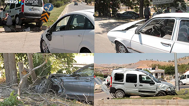 Elazığ'da 3 ayrı trafik kazası!