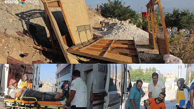 Elazığ'da kamelya çöktü, 2 işçi yaralı!