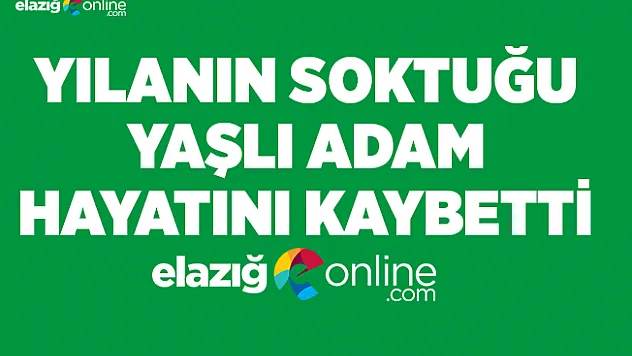 Yılanın Soktuğu Adam Hayatını Kaybetti