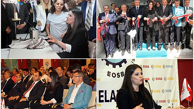 Bakan Sarıeroğlu, dikiş makinesinin başına geçti