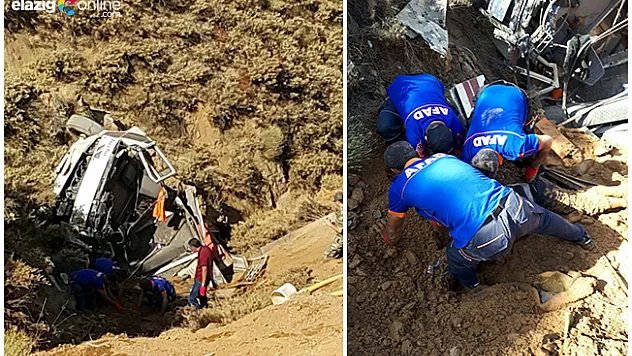 Baskil'de su tankeri uçuruma yuvarlandı!