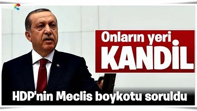 Cumhurbaşkanı Erdoğan: Onların yeri Kandil !