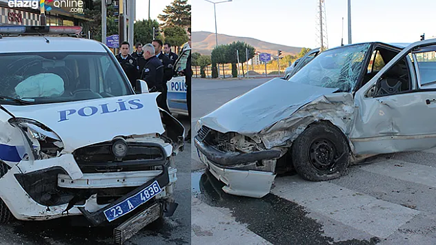 Ekip aracı ile otomobil çarpıştı!