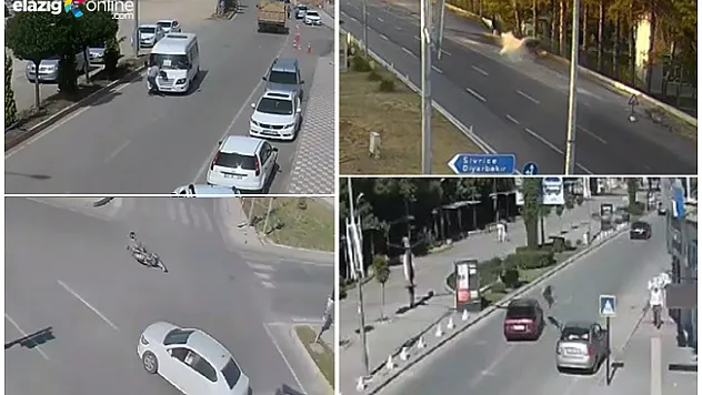 Elazığ'da kaza anları MOBESE'ye yansıdı