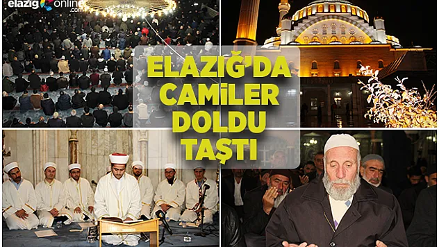 Elazığ'da Mevlit Kandili'nde camiler doldu