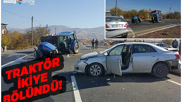 Mollakendi Kavşağı'nda ki Kazada Traktör İkiye Bölündü!