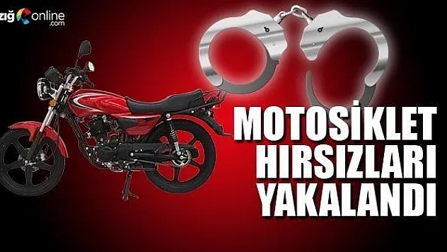 Elazığ'da motosiklet hırsızları tutuklandı