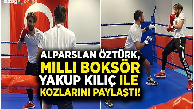 Elazığsporlu Alpaslan ile milli boksör Yakup Kılıç, ringde karşılaştı