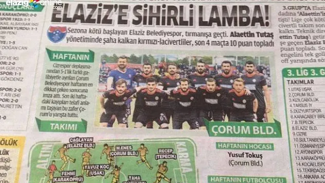Elaziz Belediyespor, Tutaş'la şaha kalktı!