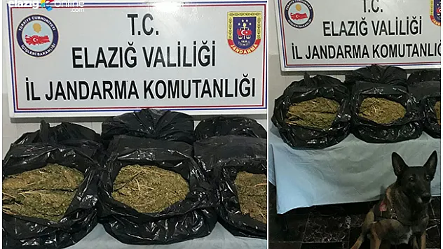 Palu'da 12 kilo esrar ele geçirildi
