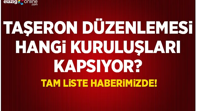 Taşeron Düzenlemesi Hangi Kurumları Kapsıyor?
