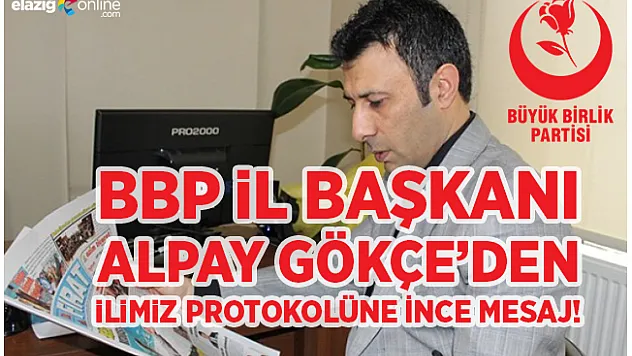 Alpay Gökçe: Çalışmak İsteyen Bir Valimiz Var, Onuda Kendimize Benzetmeyelim