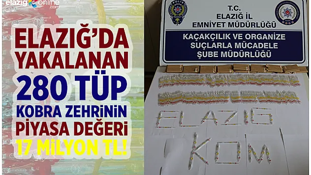 Elazığ'da Yakalanan Kobra Zehrinin Değeri Dudak Uçuklattı!