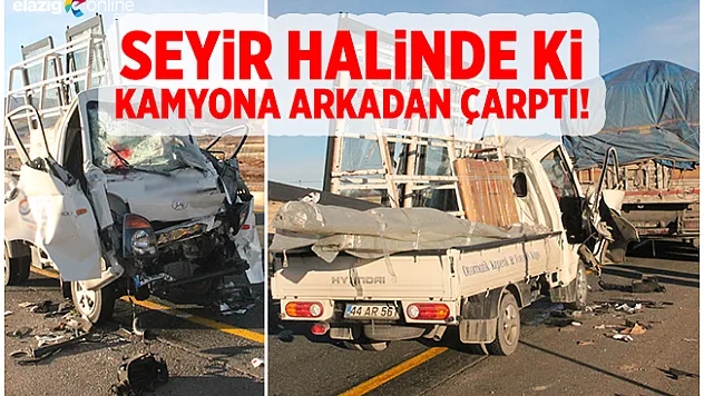 Pikap Kamyona Çarptı!