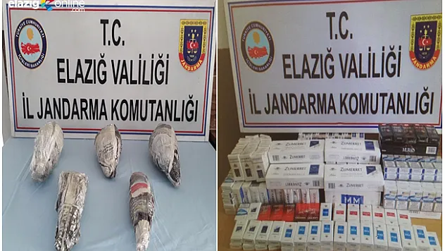 Trende esrar ve kaçak sigara ele geçirildi