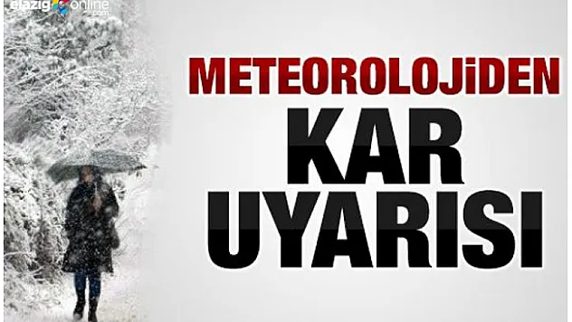 Ve 5 İl İçin Kar Uyarısı Geldi!