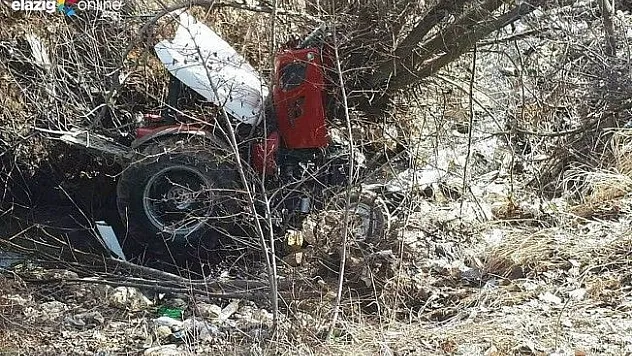 Çemişgezek'te Traktör Uçuruma Yuvarlandı!