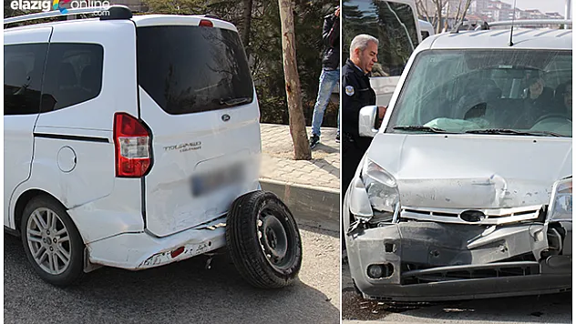 Elazığ'da Maddi Hasarlı Kaza