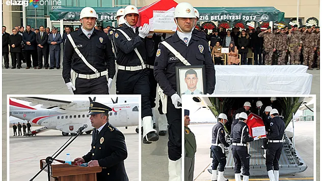 Elazığ'da Trafik Kazasında Şehit Düşen Polis Memuru Memleketine Uğurlandı!