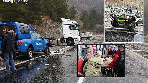 Kazaya giden askeri araca tır çaptı: 6 yaralı