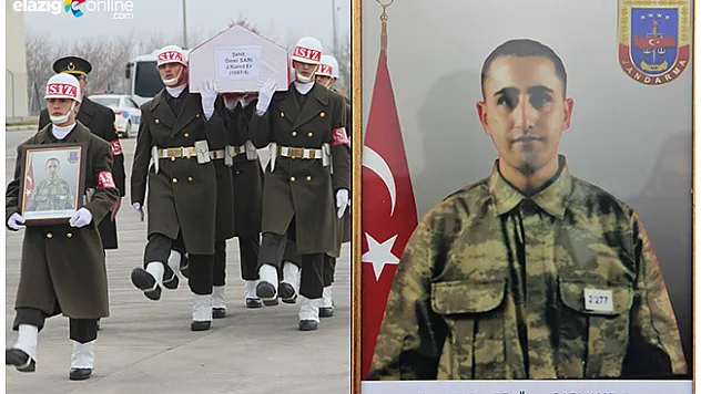 Bingöl şehidi, Elazığ'dan memleketi İzmir'e uğurlandı