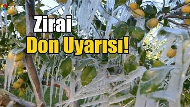 Elazığ için zirai don uyarısı