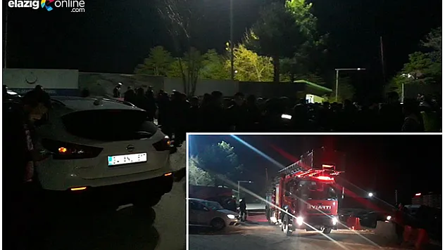 Elazığ Şehir Hastanesi İnşaatında Yangın!