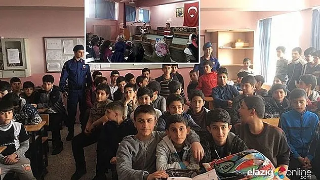 Jandarma ekipleri, çocukları bilgilendirdi