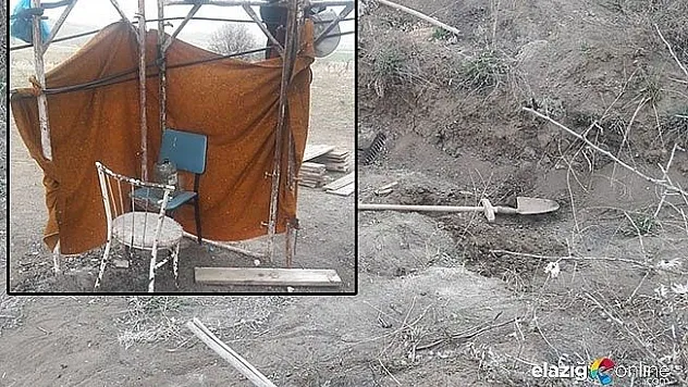 Uyuşturucu için kazdığı çukurda yakalandı