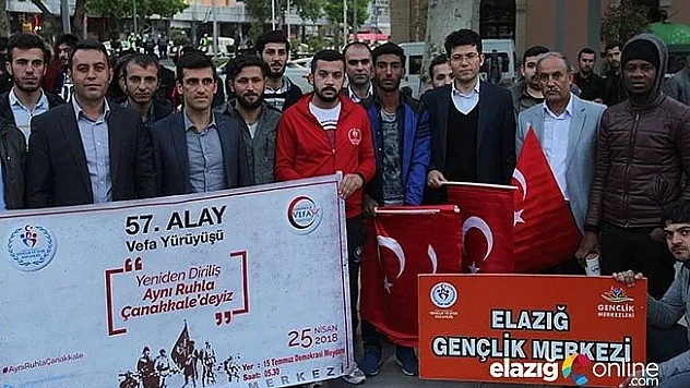 57. Alay Çanakkale Şehitlerini anma yürüyüşü düzenlendi