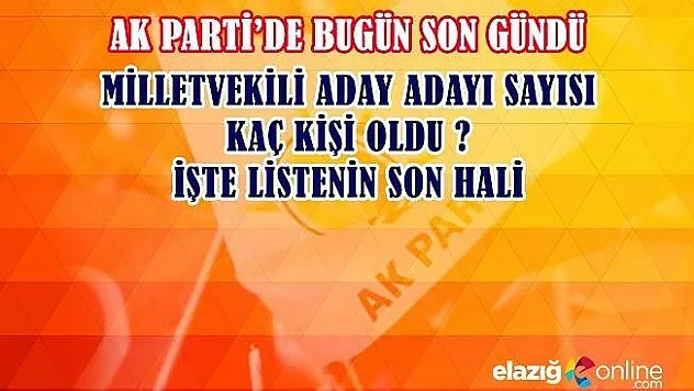 AK Parti'de Kimler Milletvekilliği Adaylığı için Müracaat Etti?